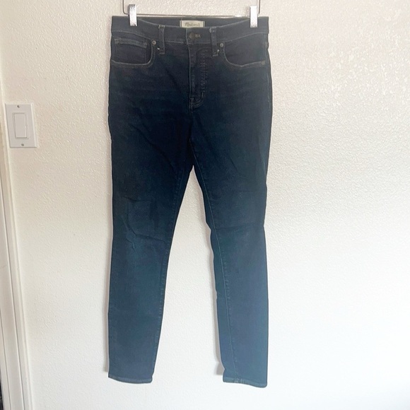 Madewell Dark Wash 9" Midrise Women's Skinny Jeans - Picture 1 of 13